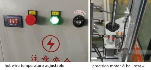 cutting temprature of hot wire cnc foam cutting machine